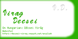 virag decsei business card