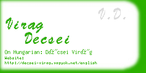 virag decsei business card